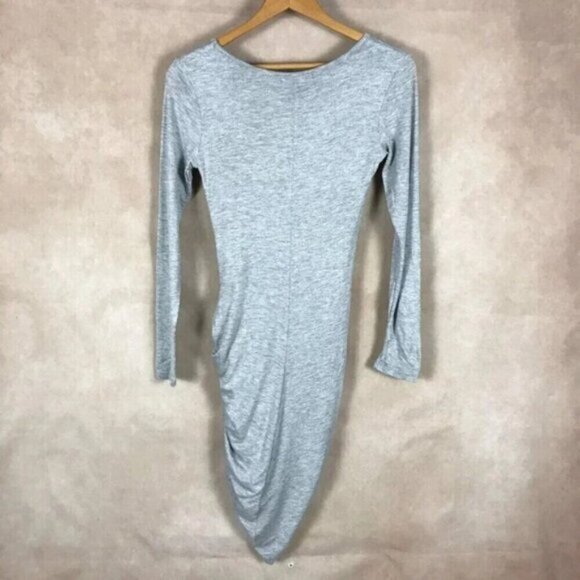 Gray Long Sleeve Bodycon Dress NWT M - Picture 9 of 9
